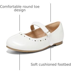 White Kids Mary Jane Shoes